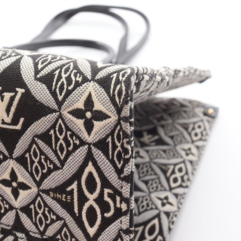 Louis Vuitton Tote Bag On The Go GM Since 1854 M57207 Noir Black Canvas Leather