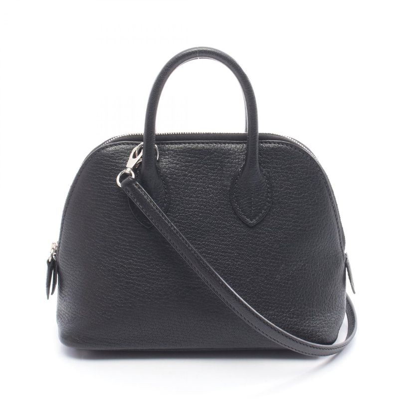 Hermes Handbag Bolide 1923 Mini Black Leather Bolide 1923 Mini Black Ladies
