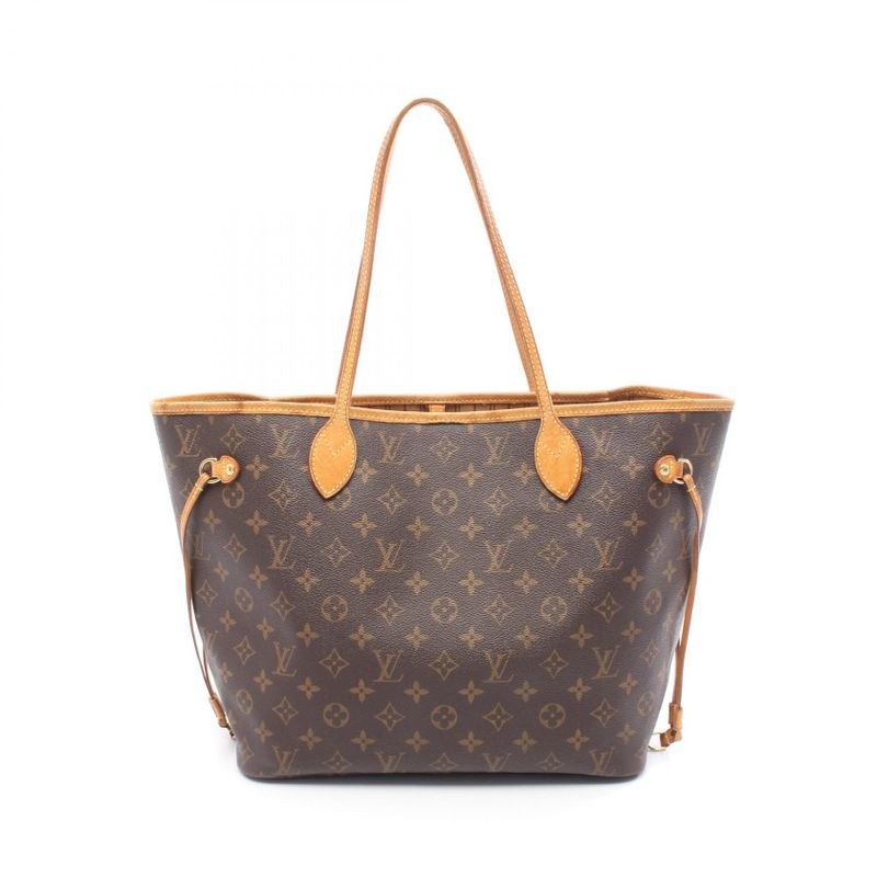 Louis Vuitton Tote Bag Neverfull MM M40156 PVC Coated Canvas Leather Neverfull