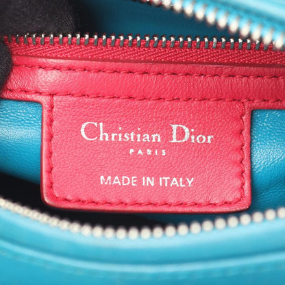Dior Handbag LADY DIOR Cannage Magenta Navy Blue Gris Leather Lady Dior Cannage