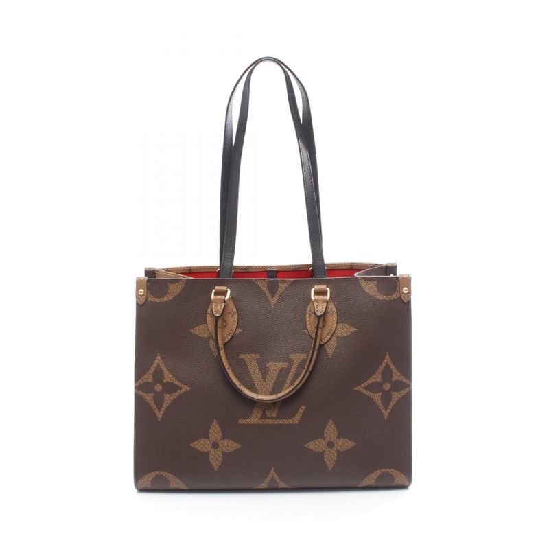 Louis Vuitton Tote Bag On The Go MM M45321 PVC Coated Canvas Leather On The Go
