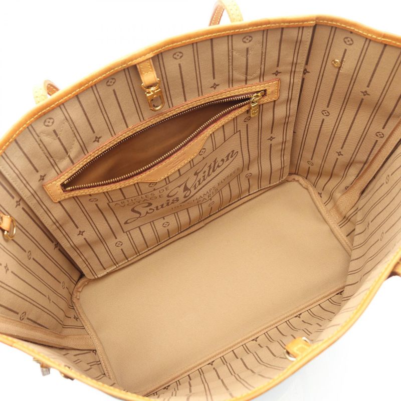 Louis Vuitton Tote Bag Neverfull MM M40156 PVC Coated Canvas Leather Neverfull