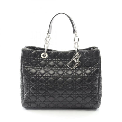 Dior Tote Bag Lady Dior Cannage Black Leather Lady Dior Cannage Tote Bag Ladies