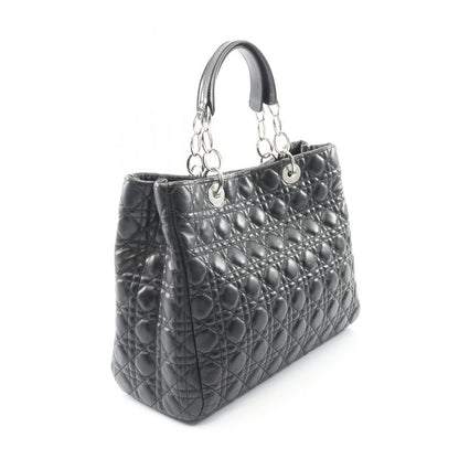 Dior Tote Bag Lady Dior Cannage Black Leather Lady Dior Cannage Tote Bag Ladies