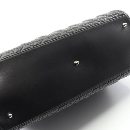 Dior Tote Bag Lady Dior Cannage Black Leather Lady Dior Cannage Tote Bag Ladies