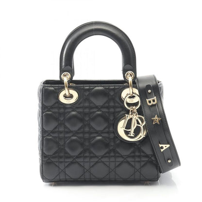 Dior Handbag LADY DIOR MY Abcdior Lady Dior Small Cannage Black Leather Lady