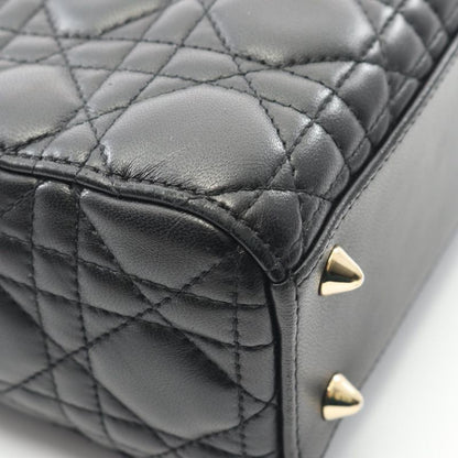 Dior Handbag LADY DIOR MY Abcdior Lady Dior Small Cannage Black Leather Lady