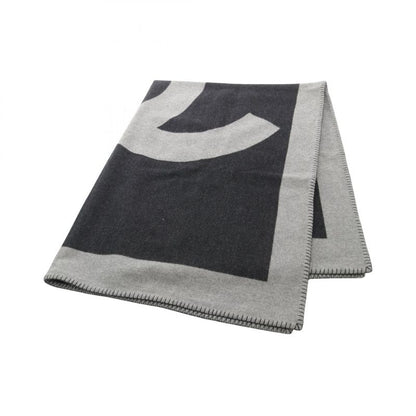 Chanel Sports Line Coco Mark Wool Sports Line Blanket Women's
