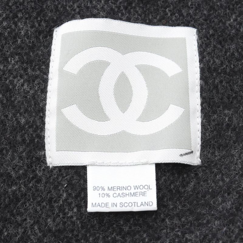 Chanel Sports Line Coco Mark Wool Sports Line Blanket Women's