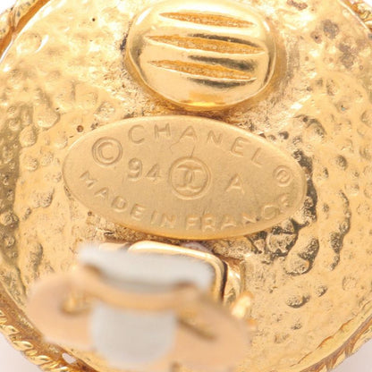 Chanel Earring Logo GP (gold Plated) Earring Ladies Used A