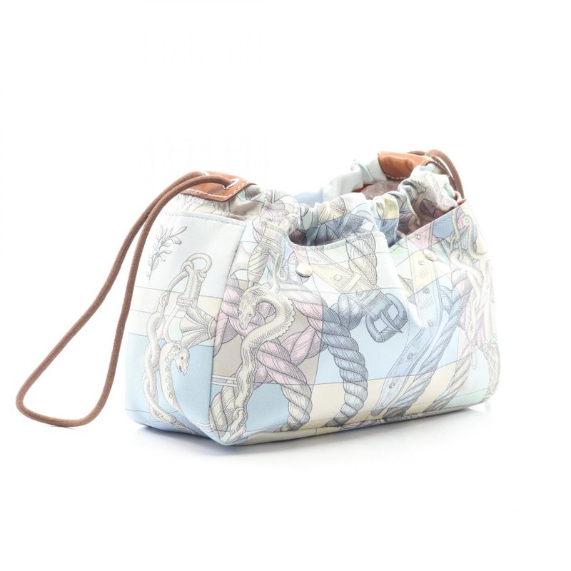 Hermes Pouch Fourbi 20 Bag In Bag Blue Silk Fourbi 20 Women's Used A