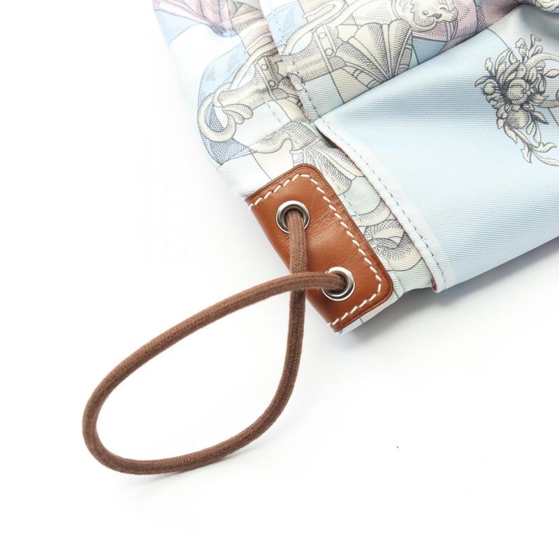 Hermes Pouch Fourbi 20 Bag In Bag Blue Silk Fourbi 20 Women's Used A