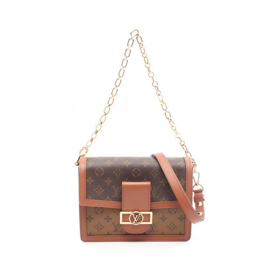 Louis Vuitton Shoulder Bag Dauphine MM M45958 PVC Coated Canvas Leather