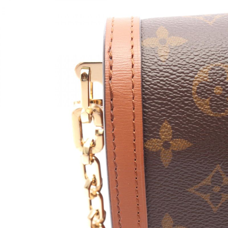 Louis Vuitton Shoulder Bag Dauphine MM M45958 PVC Coated Canvas Leather