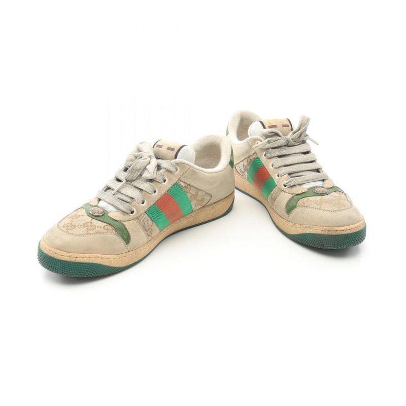 Gucci Sneakers Screener GG Canvas 546551 Canvas Suede Sneakers Men's Used B
