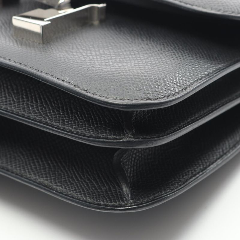 Hermes Shoulder Bag Constance 3 Mini Black Leather Constance 3 Mini Black