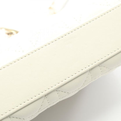 Dior Handbag Lady D-joy Medium Cannage M0540onge White Leather LADY D-joy Bag