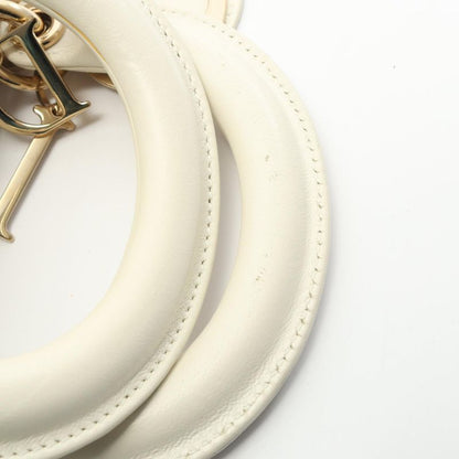 Dior Handbag Lady D-joy Medium Cannage M0540onge White Leather LADY D-joy Bag