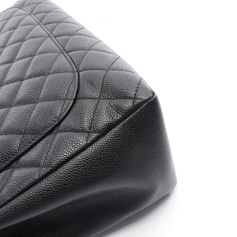 Chanel Tote Bag Matelasse Grand Shopping GST Black Leather Calf (cowhide) GST