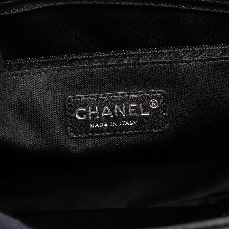 Chanel Tote Bag Matelasse Grand Shopping GST Black Leather Calf (cowhide) GST