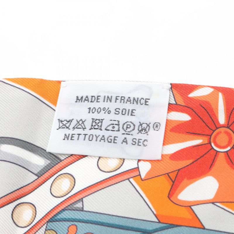 Hermes Scarf Twilly Harnais DE Coeur Silk Twilly Ladies Used A