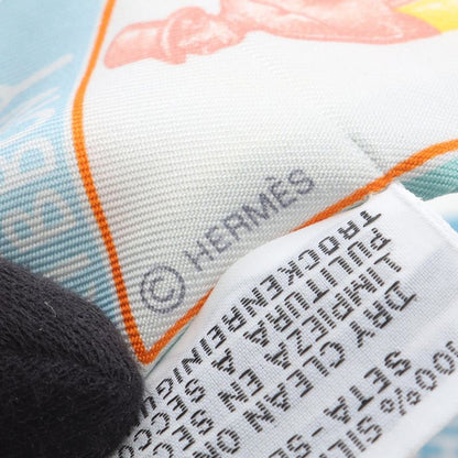 Hermes Scarf Twilly Funny Ice Cream Silk Twilly Ladies Used A