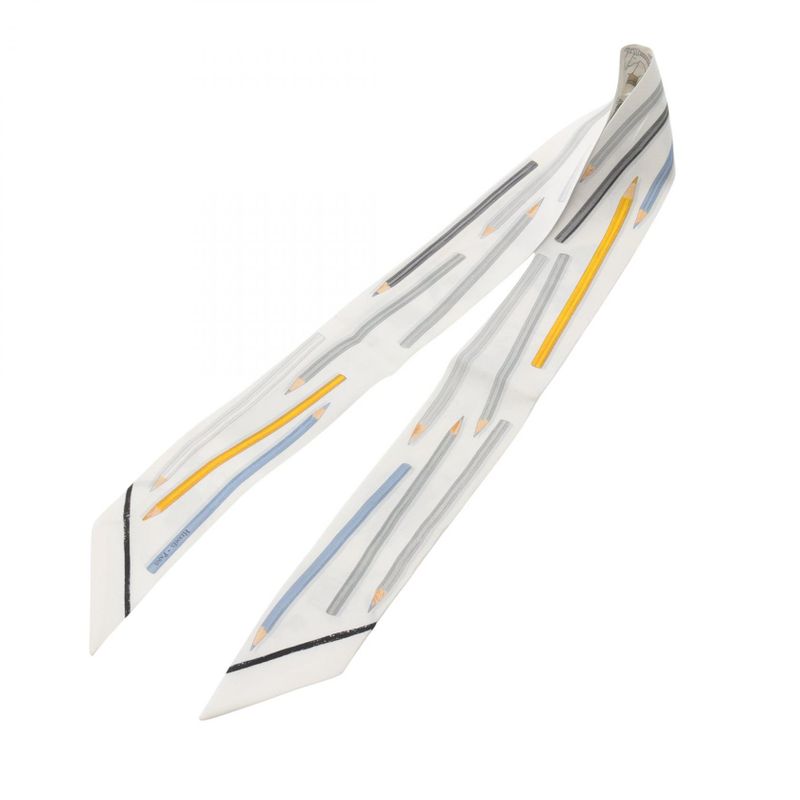 Hermes Scarf Twilly A VOS Crayons Silk Twilly Ladies Used A