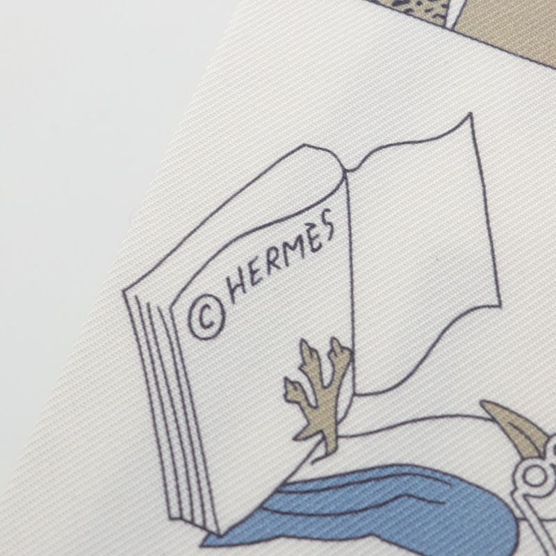 Hermes Scarf Twilly A VOS Crayons Silk Twilly Ladies Used A