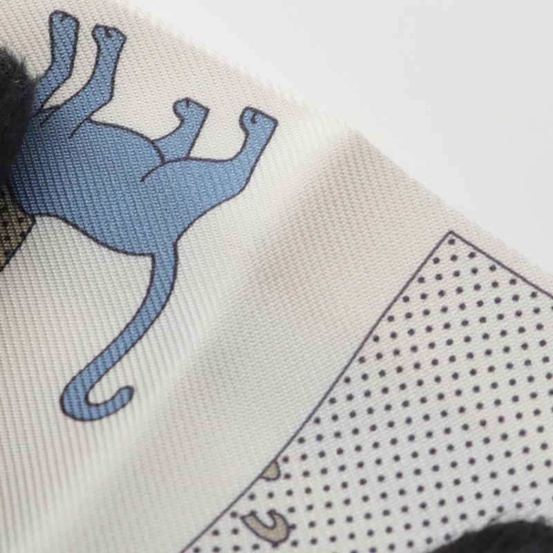 Hermes Scarf Twilly A VOS Crayons Silk Twilly Ladies Used A