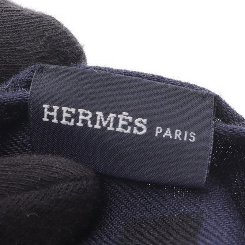 Hermes Shawl Red BK NV Silk Scarf Women's