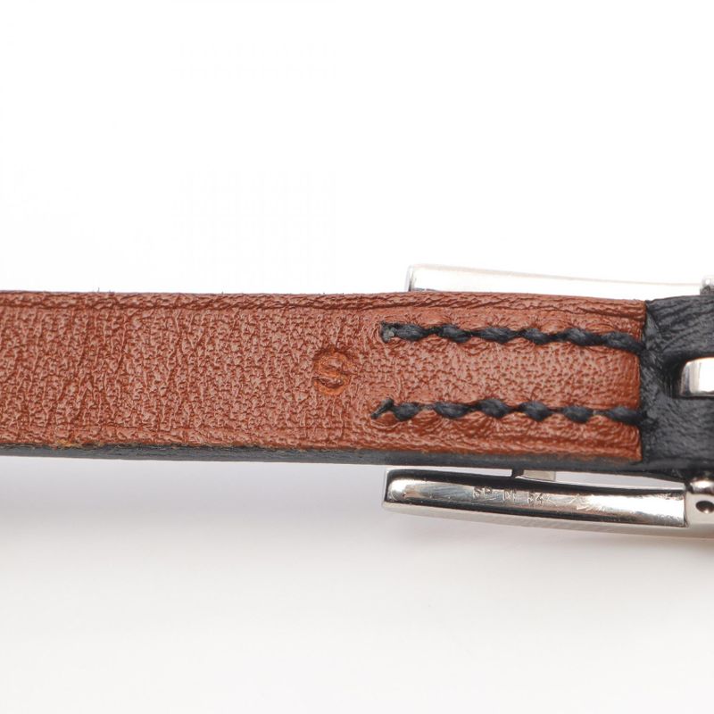 Hermes Bracelet Api3 Long Stainless Steel Leather Bracelet Women's Used A