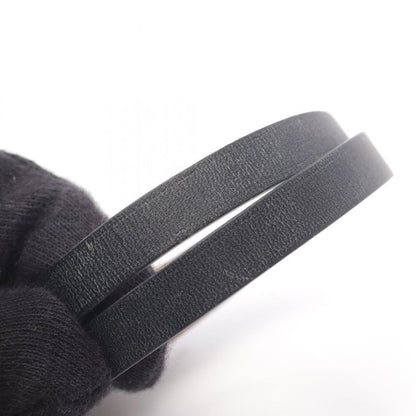 Hermes Bracelet Api3 Long Stainless Steel Leather Bracelet Women's Used A