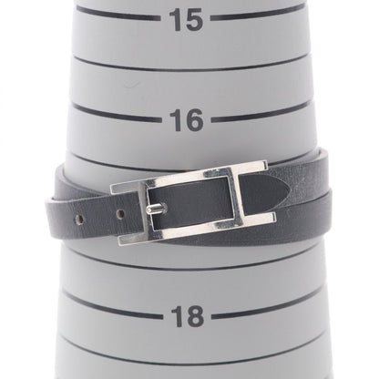 Hermes Bracelet Api3 Long Stainless Steel Leather Bracelet Women's Used A