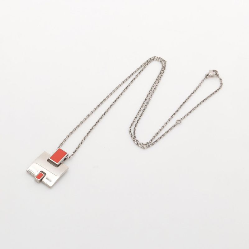 Hermes Necklace Eileen Stainless Steel Necklace Women's Used A