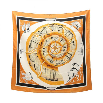 Hermes Scarf Carre90 Compagnons DE MER Silk Carre90 Women's Used A