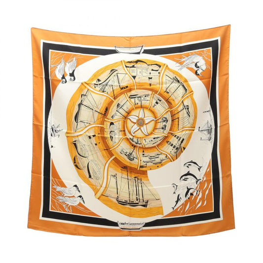 Hermes Scarf Carre90 Compagnons DE MER Silk Carre90 Women's Used A
