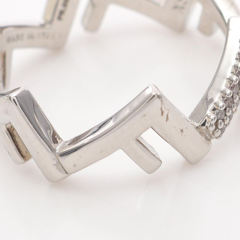 Fendi Ring Five Ring Stainless Steel Ring Men's Used A