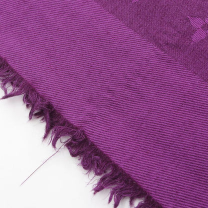 Louis Vuitton Shawl Monogram Silk Wool Shawl Women's Used A