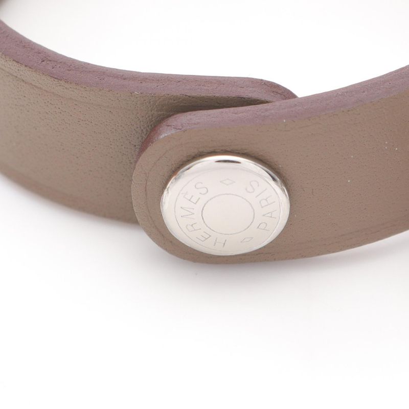 Hermes Charm Rival Glove Holder Etoupe Leather Glove Holder Ladies Unused