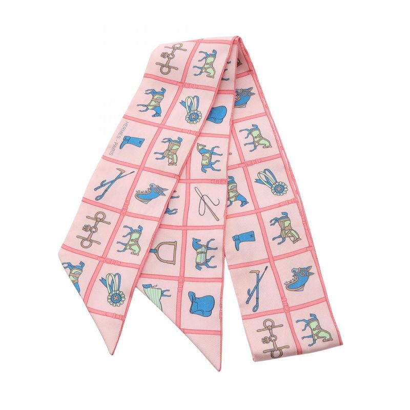 Hermes Scarf Twilly Couvertures Et Tenues De Jour Multi Silk Twilly Ladies Used