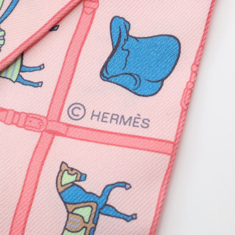 Hermes Scarf Twilly Couvertures Et Tenues De Jour Multi Silk Twilly Ladies Used