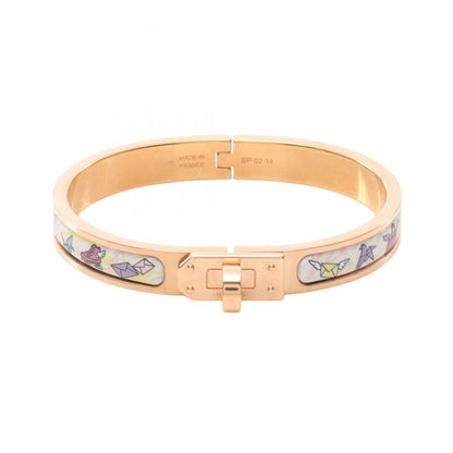 Hermes Bangle Mini Click Kelly Jasmine GP (gold Plated) Bangle Ladies Used A
