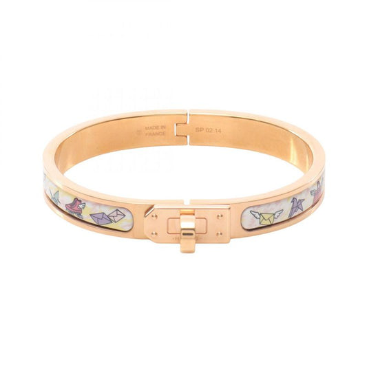 Hermes Bangle Mini Click Kelly Jasmine GP (gold Plated) Bangle Ladies Used A
