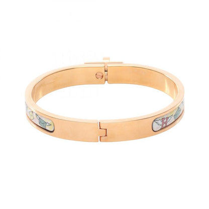 Hermes Bangle Mini Click Kelly Jasmine GP (gold Plated) Bangle Ladies Used A