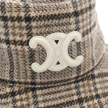 Celine Hat Triomphe Bucket 2aue5471s Beige Wool Bucket Hat Women's Used A