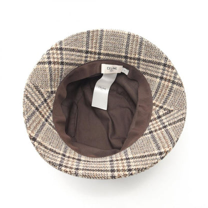 Celine Hat Triomphe Bucket 2aue5471s Beige Wool Bucket Hat Women's Used A