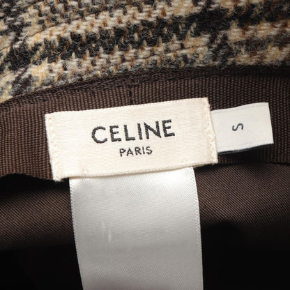 Celine Hat Triomphe Bucket 2aue5471s Beige Wool Bucket Hat Women's Used A