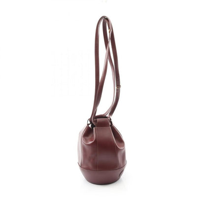 Cartier Shoulder Bag Must Line Bordeaux Leather Must Drawstring Shoulder Bag