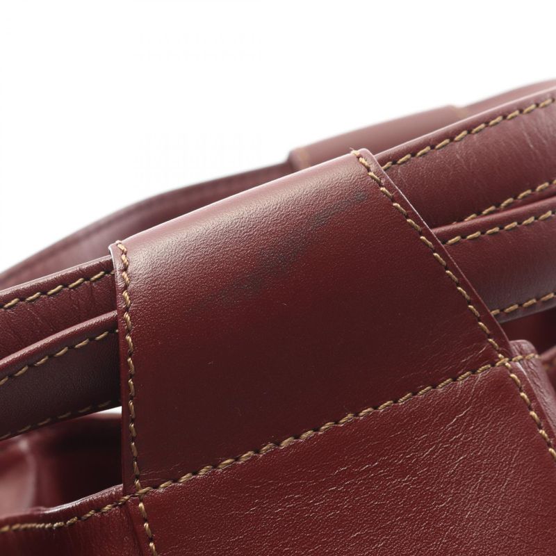 Cartier Shoulder Bag Must Line Bordeaux Leather Must Drawstring Shoulder Bag