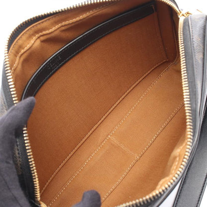 Celine Shoulder Bag Triomphe Medium Messenger Bag 194502 Black PVC Coated